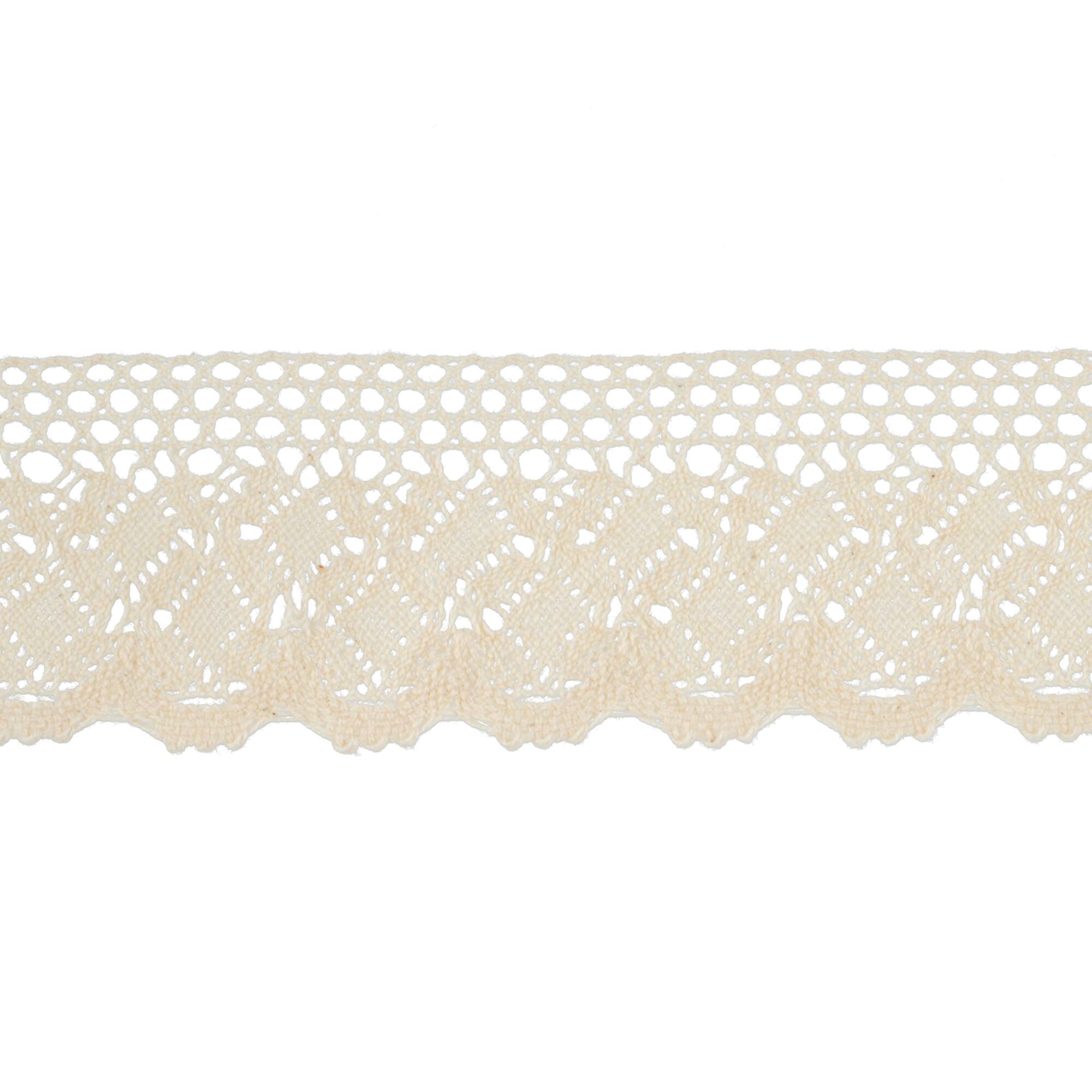 1.75" Ivory Scalloped Crochet Lace Trim by Celebrate It®